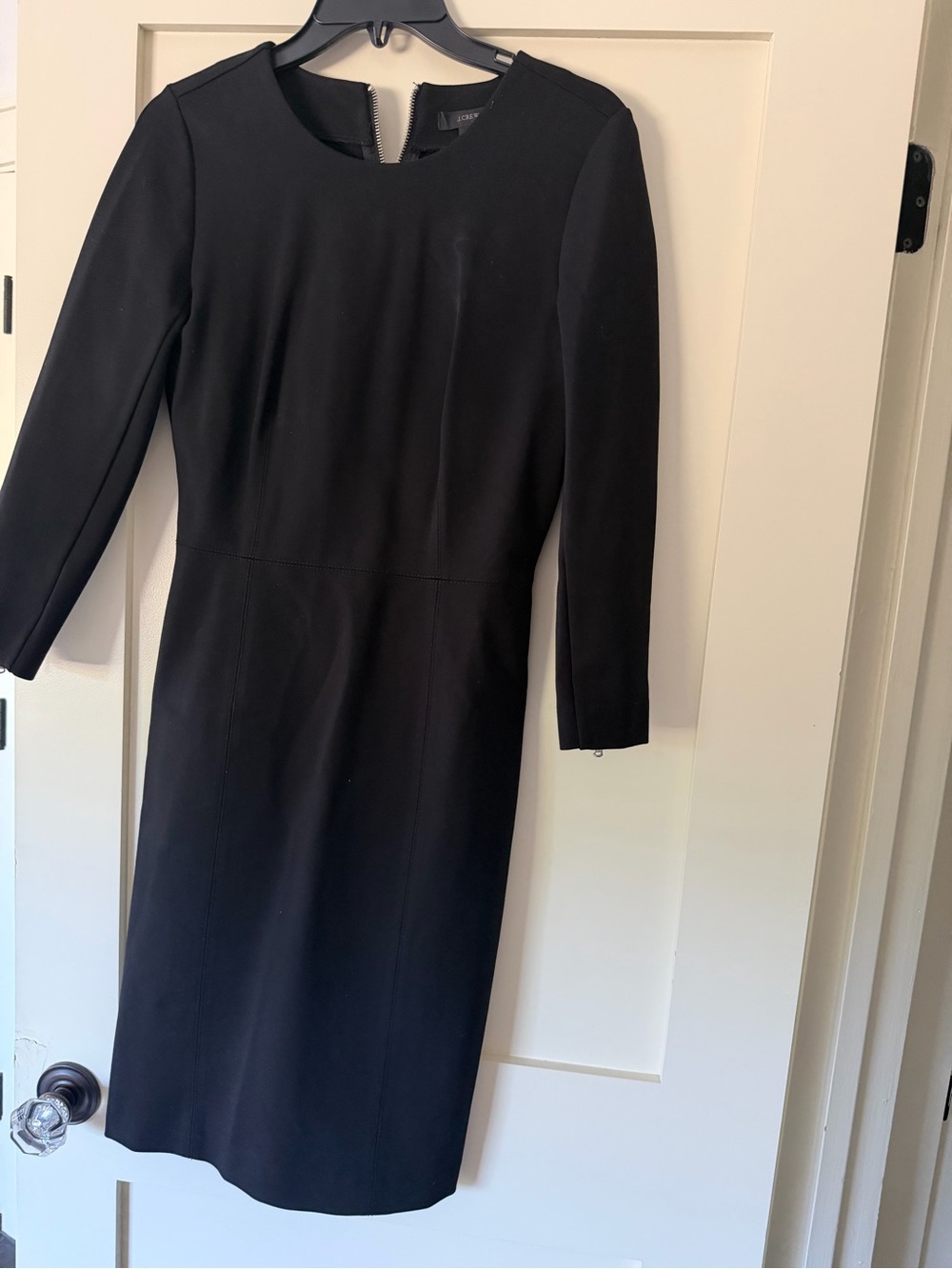 J. Crew Black Long-Sleeve Sheath Dress